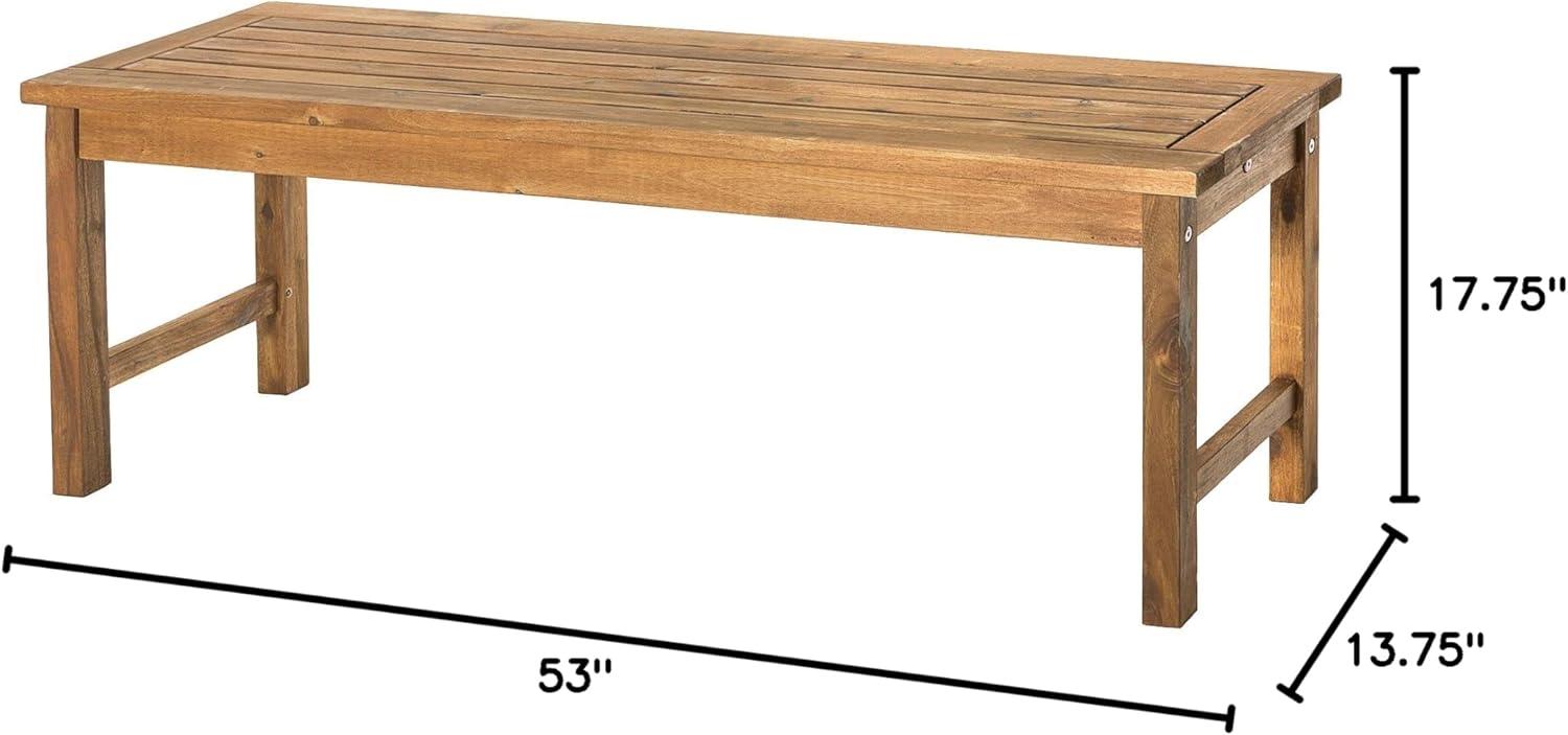 Acacia Wood Patio Bench, Brown