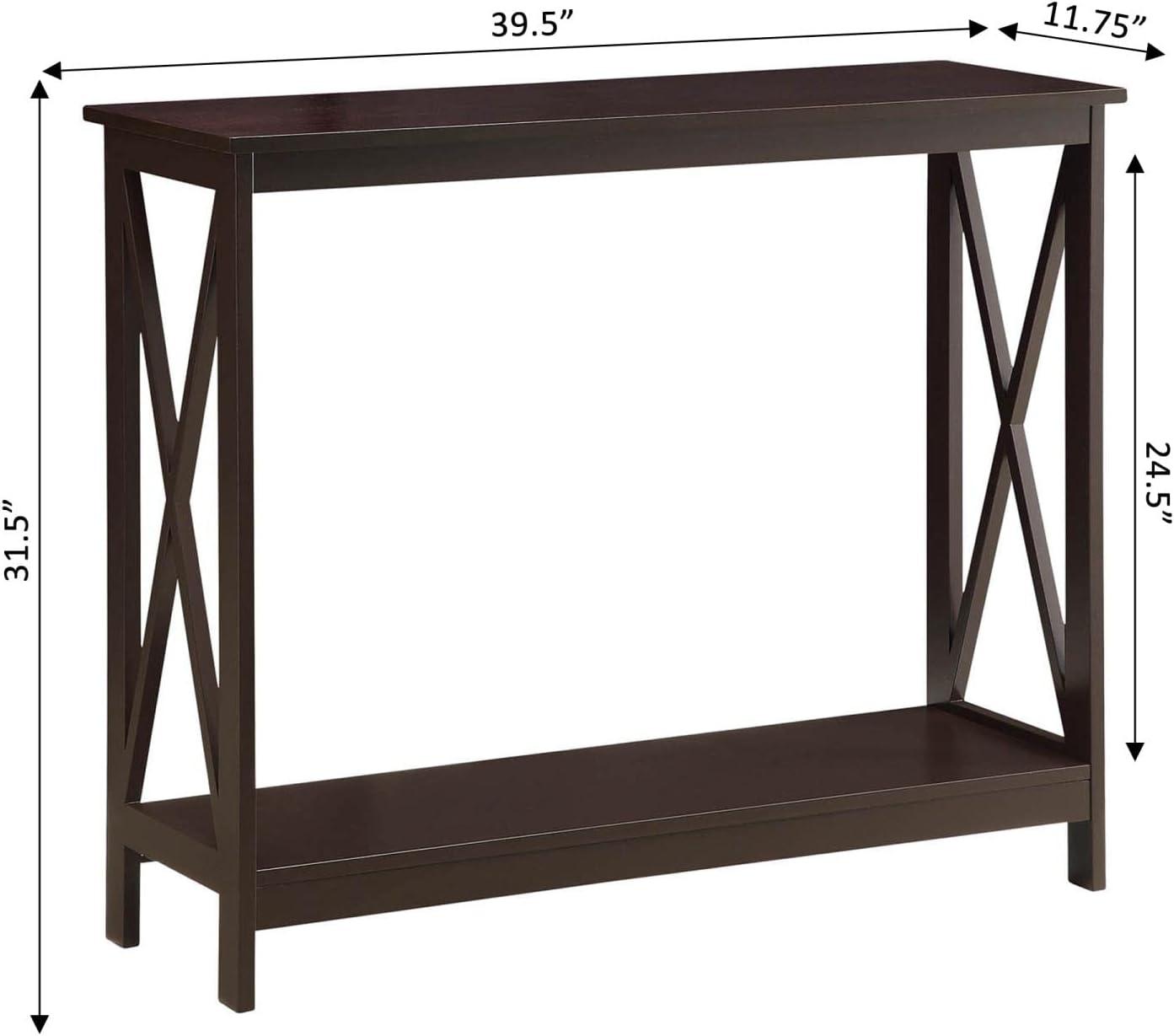 Convenience Concepts Oxford Console Table in Espresso Wood Finish