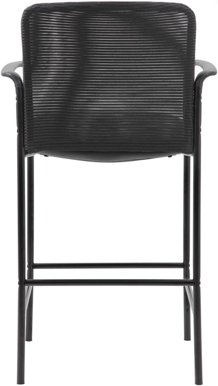 Boss Office Counter Height Mesh-Back Counter Stool with Arms