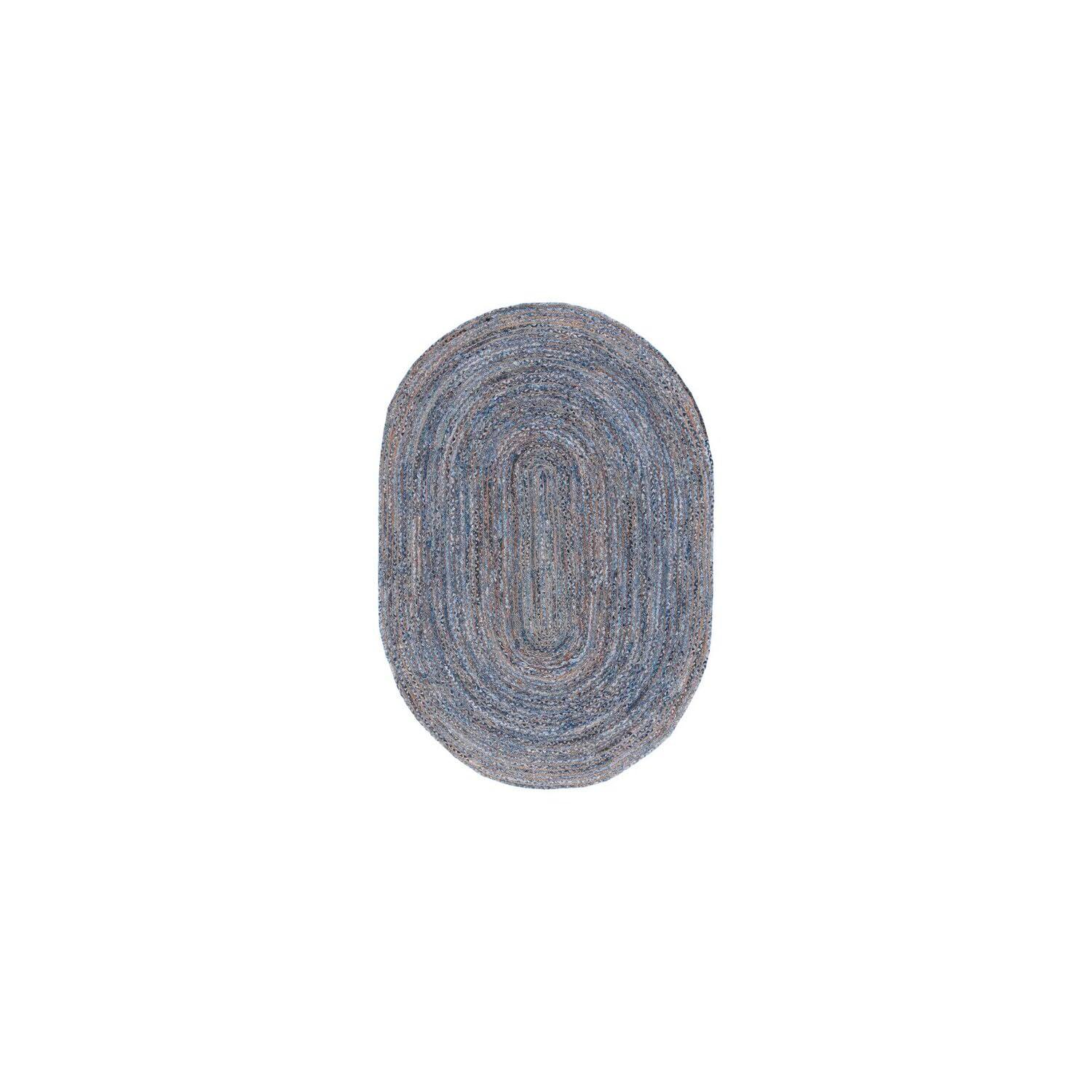 Cape Cod CAP202 Woven Indoor Accent Rug - Blue/Natural - 3'x5' Oval - Safavieh