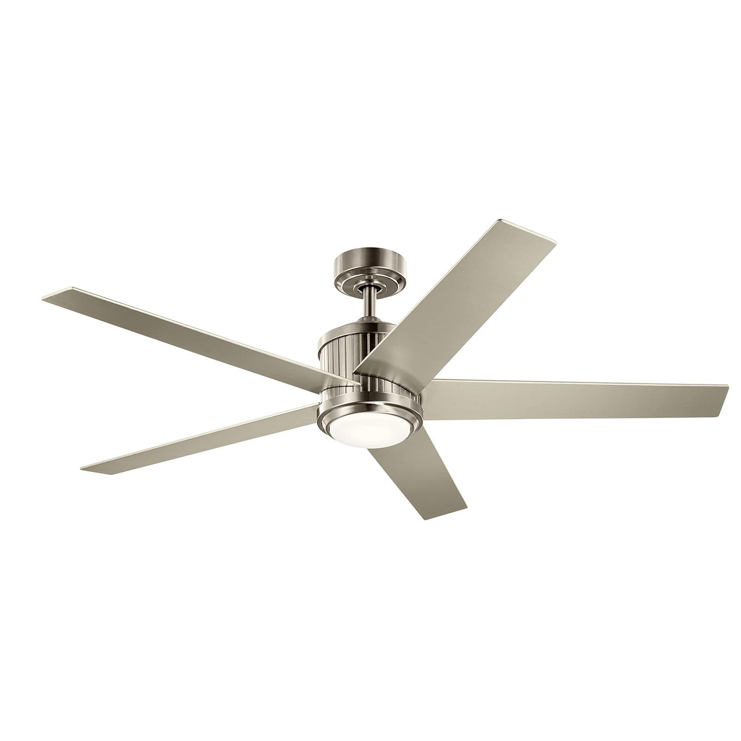 56 Inch Ceiling Fan With Light Kit-Brushed Stainless Steel Finish Kichler Lighting 300044Bss