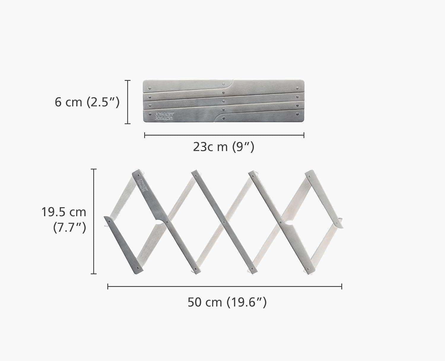 Expandable Silver Stainless Steel Rectangle Trivet