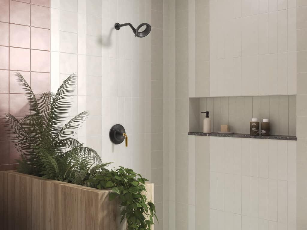 Polished Chrome Adjustable Height Wall Mounted Showerhead