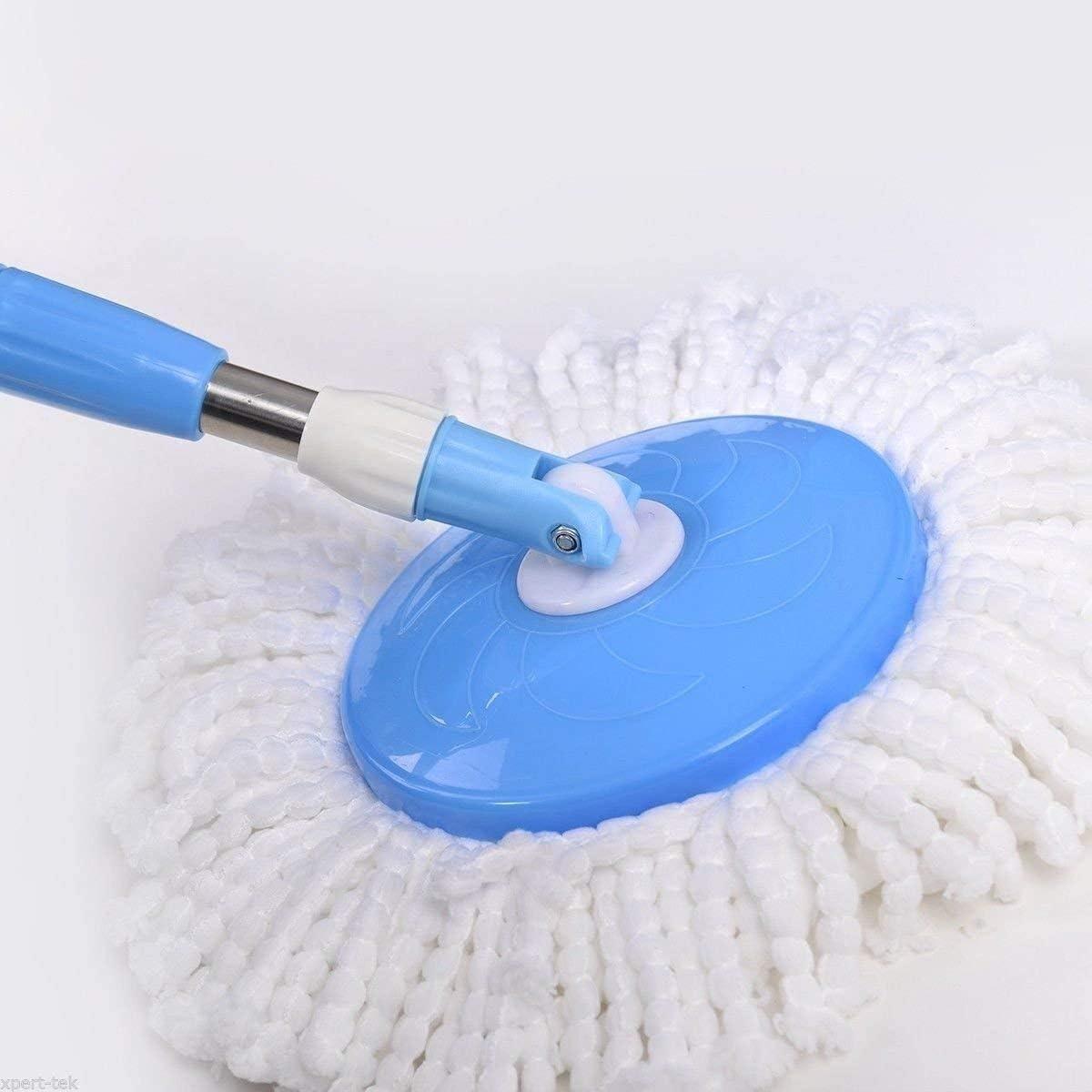 3 Pack Spin Mop Replacement Head for Hurrica, Mopnad, Cassabel and Other 360 Spin Mop Systems, Microfiber Spin Mop Refills (3pc-White)