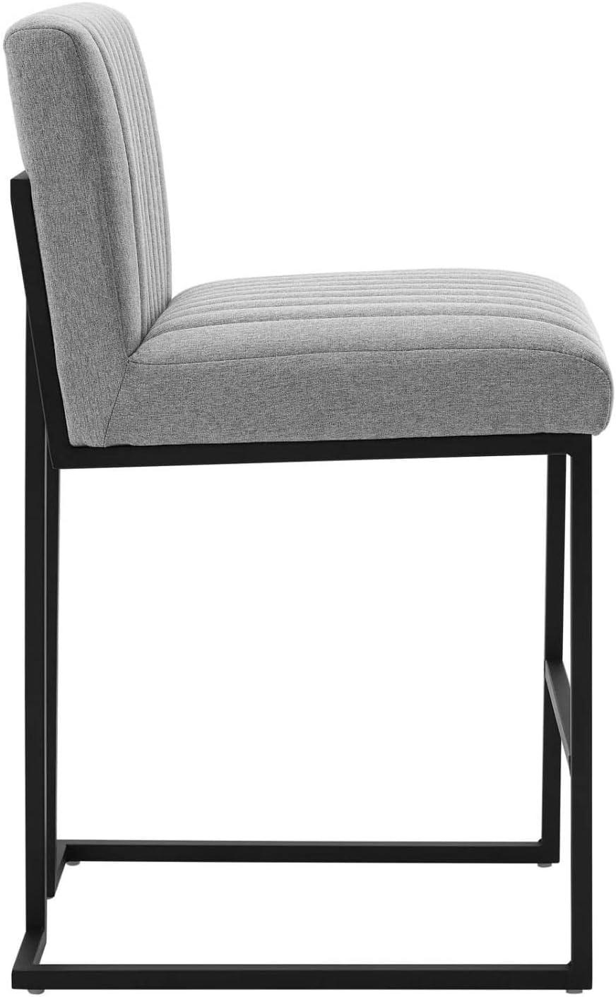 Indulge Channel Tufted Fabric Counter-Height Bar Stool by Modway