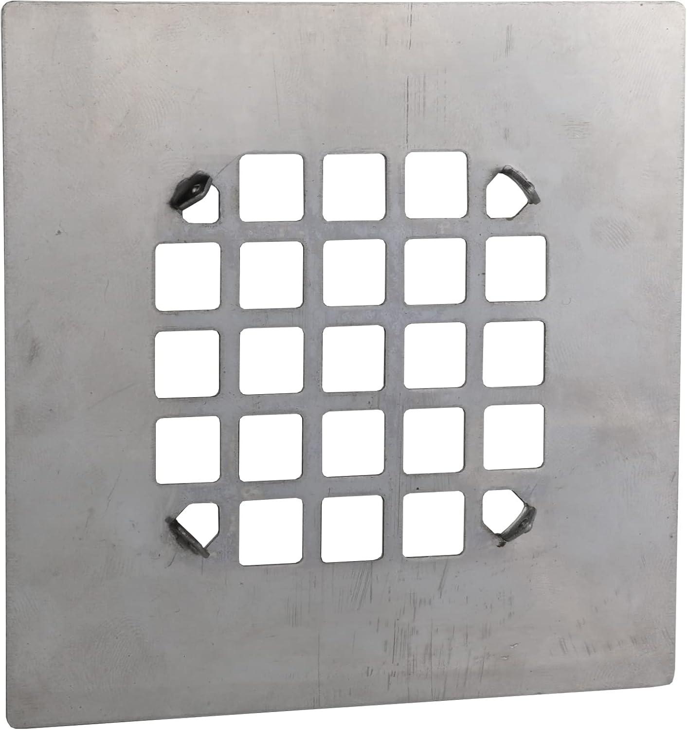 4010171 DRAIN COVER SQR SNP CHR Danco 4-1/4 in. Chrome Gray Square Drain Cover (Pack of 1)