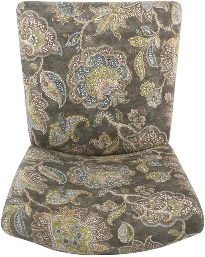 HomePop Parsons Classic Upholstered Accent Dining Chair, Set of 2, Multicolor Gray Floral