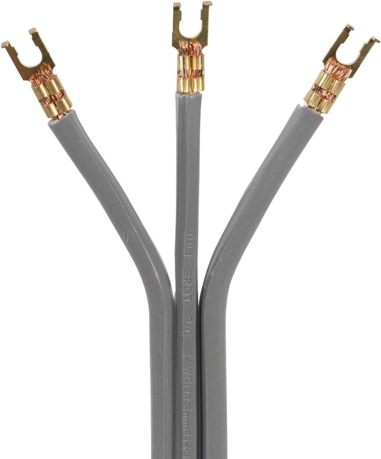 Certified Appliance Accessories 40-Amp Appliance Power Cord, 3 Prong Range Cord, 3 Wires with Open-End Connectors, 6 Feet, Copper Wire