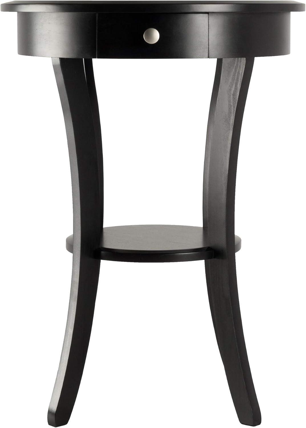 Sasha Round Accent Table - Black - Winsome