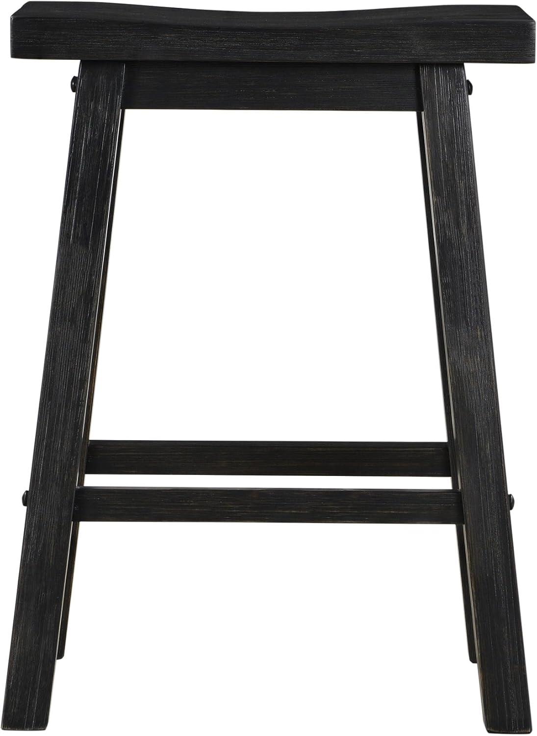 Boraam Sonoma Backless Saddle Counter Height Barstool Black Charcoal Finish