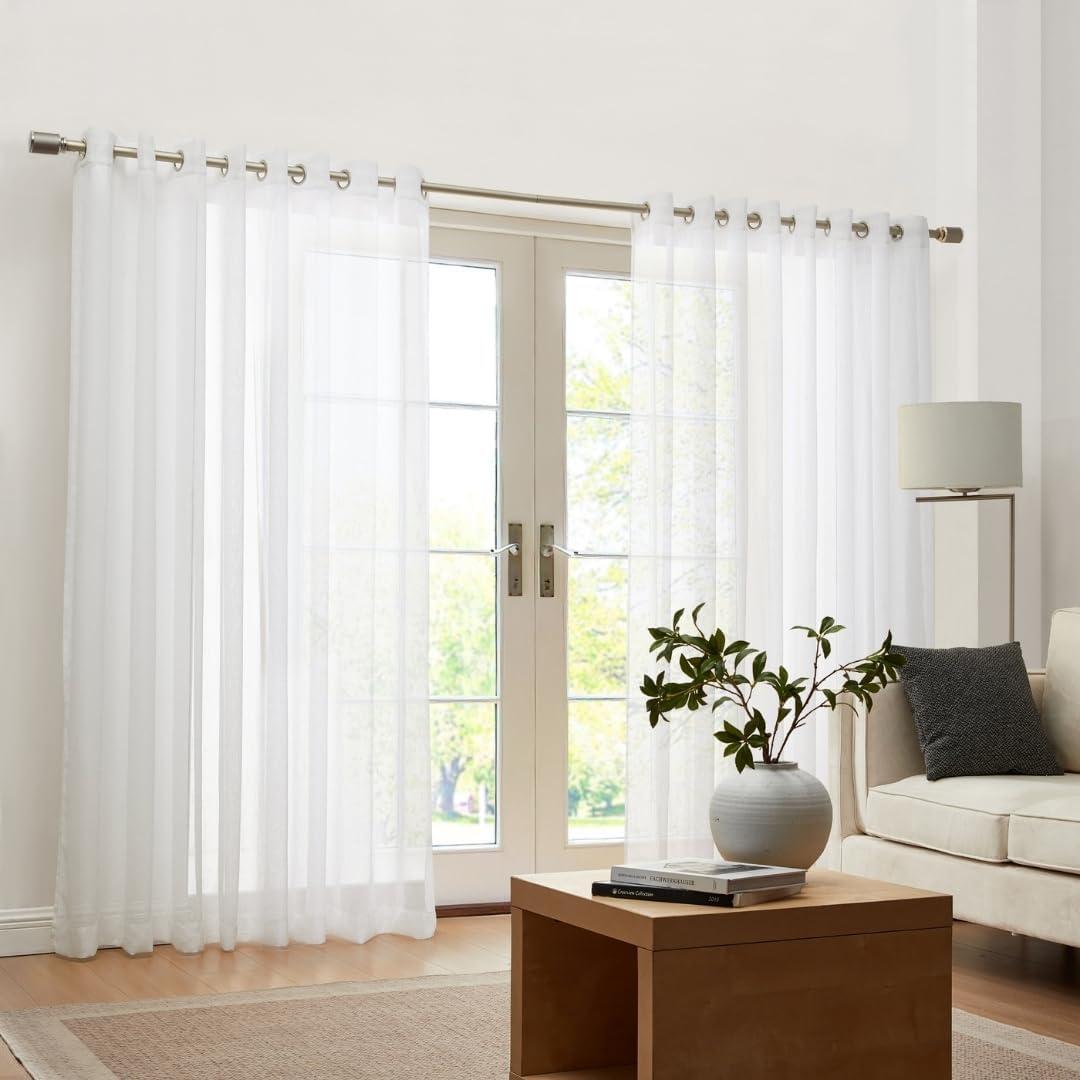 Elrene Carmen Sheer Extra Wide Indoor/Outdoor Single Window Curtain for Patio, Porch, Cabana, Pergola, Deck - Elrene Home Fashions