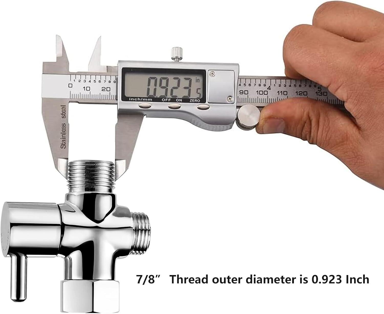 Bidet T Adapter with Shut-off Valve: 3 Way Brass T-valve for Bidet 7/8”X 7/8”X 1/2” - Tee Connector Leakproof Adjust Water Pressure Bidet Toilet Attachment Bathroom Installation