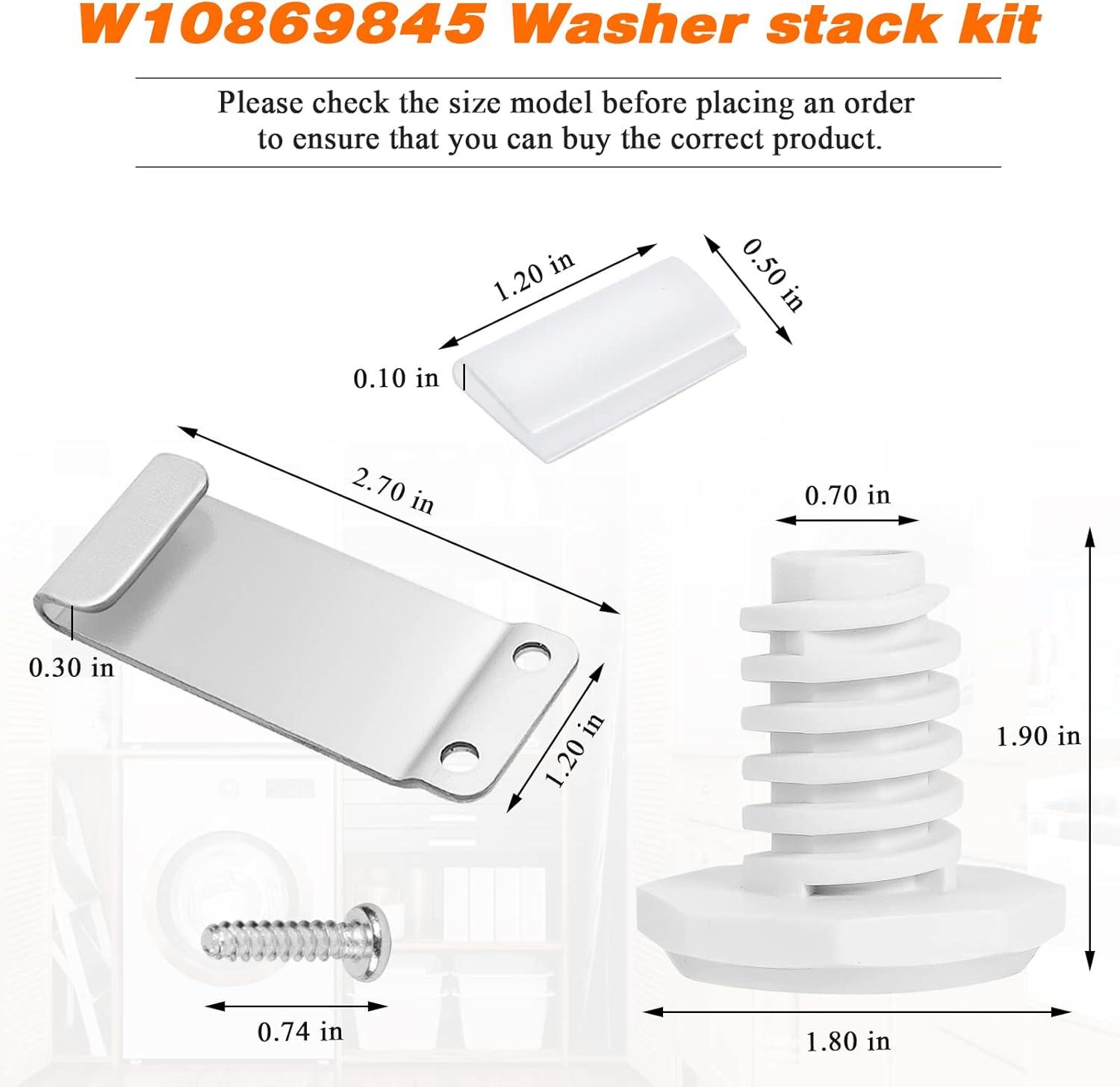 W10869845 Dryer Stacking Kit for Whirlpool & Maytag dryers & Long Vent Dryers, Replaces AP6047938, W10298318RP, W10761316, W10298318, PS3407625