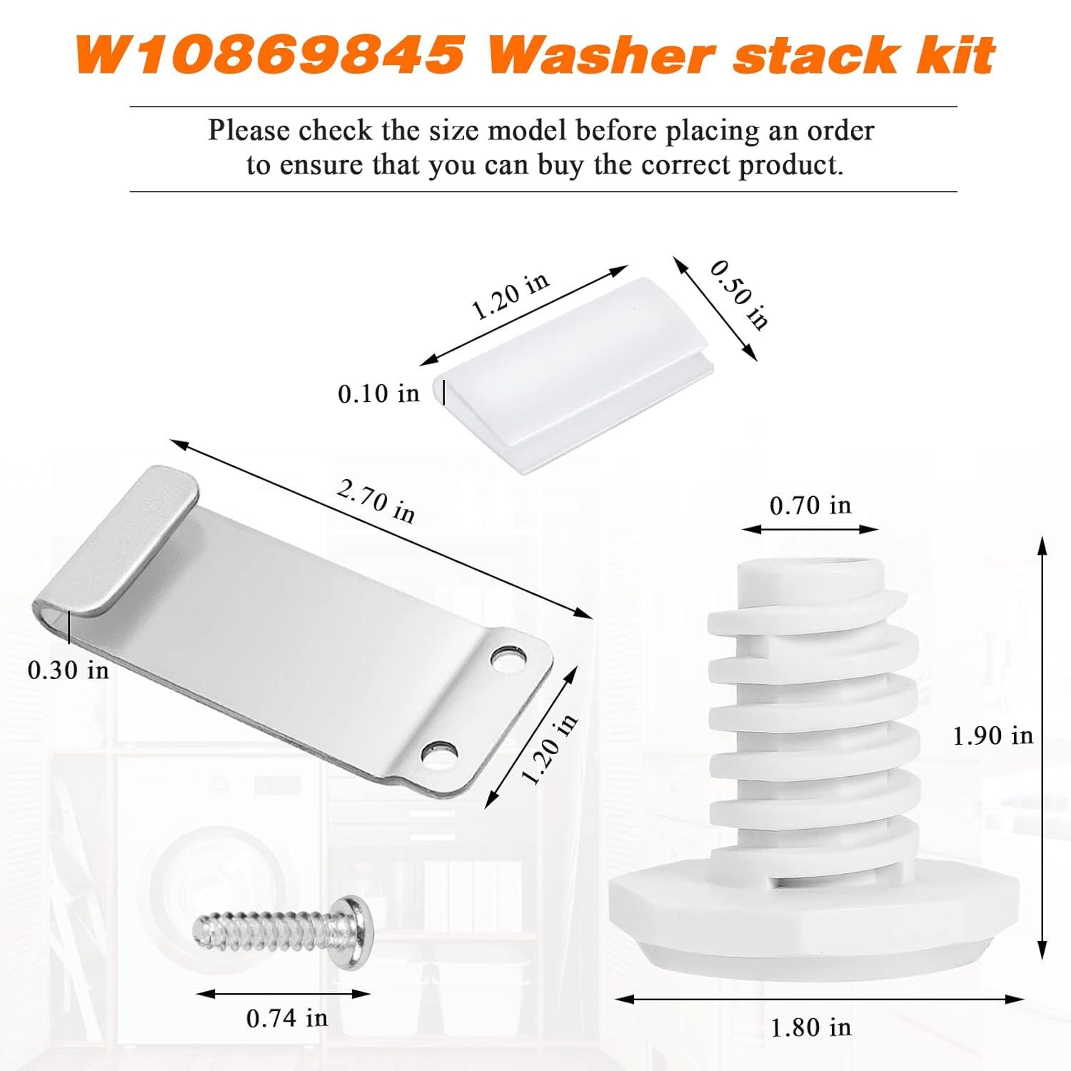 W10869845 Dryer Stacking Kit for Whirlpool & Maytag dryers & Long Vent Dryers, Replaces AP6047938, W10298318RP, W10761316, W10298318, PS3407625
