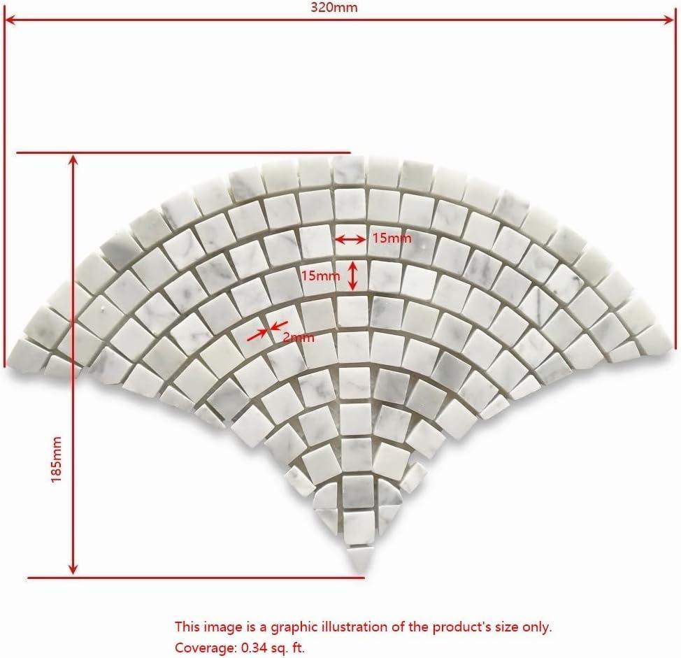 13" x 7" Marble Mosaic Sheet Subway Wall & Floor Tile