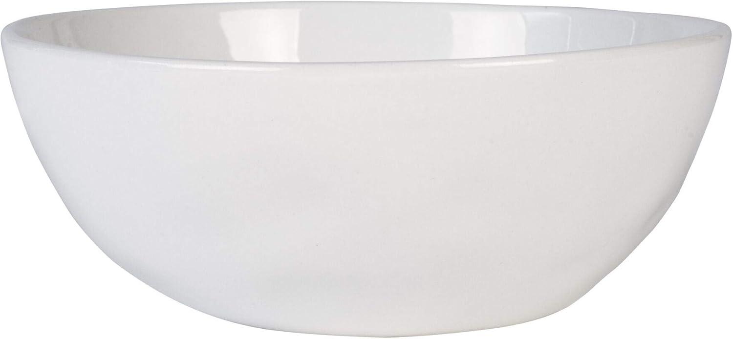 White Ceramic 21 Ounce Soup and Cereal Bowls, Set of 4