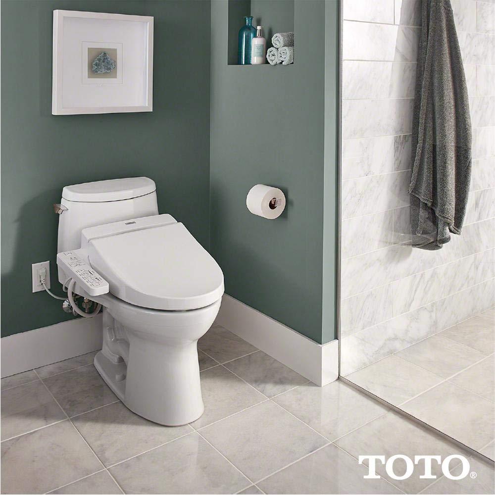TOTO WASHLET C100 Electronic Bidet Toilet Seat with PREMIST, Rnd,White