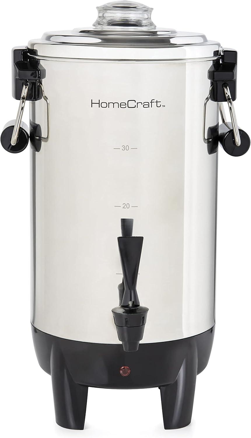 Homecraft Quick-Brewing Automatic 30-Cup Coffee Urn-Stainless Steel