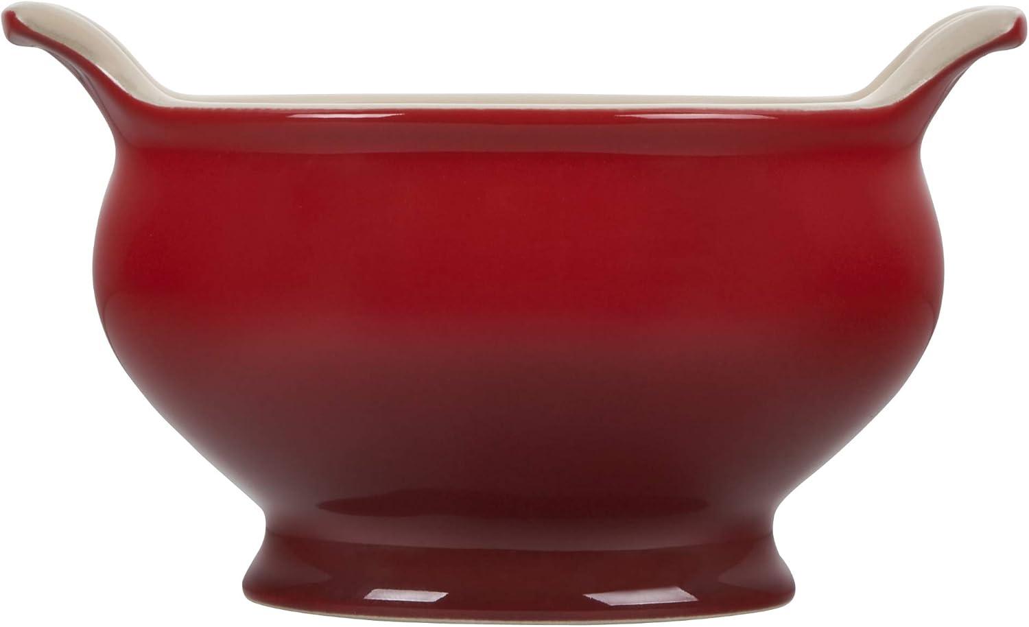Cerise Red Round Ceramic Soup and Dessert Bowl