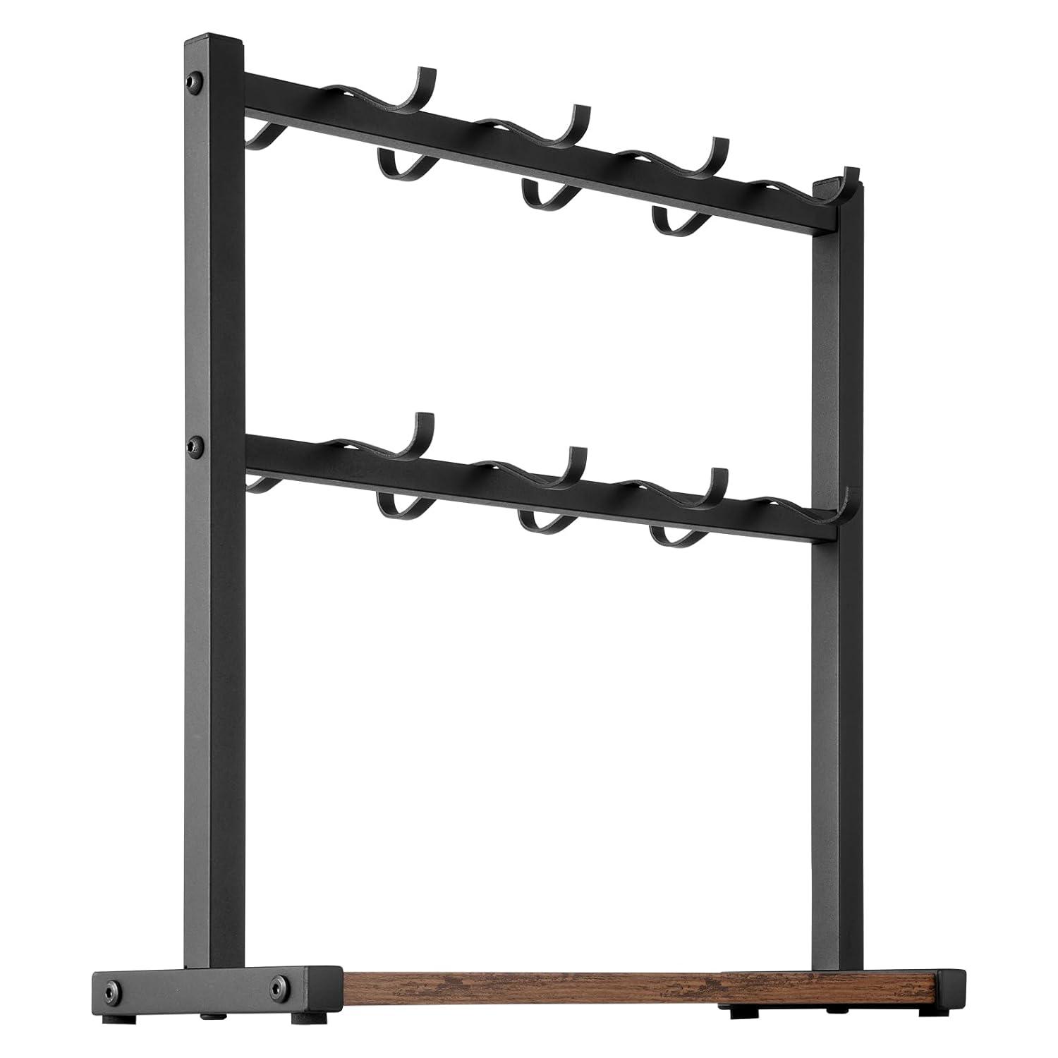 Coffee Mug Holder for Countertop, 16-Hooks Coffee Cup Holder with Storage Base, 2-Tier Mugs Tree Rack Carbon Steel