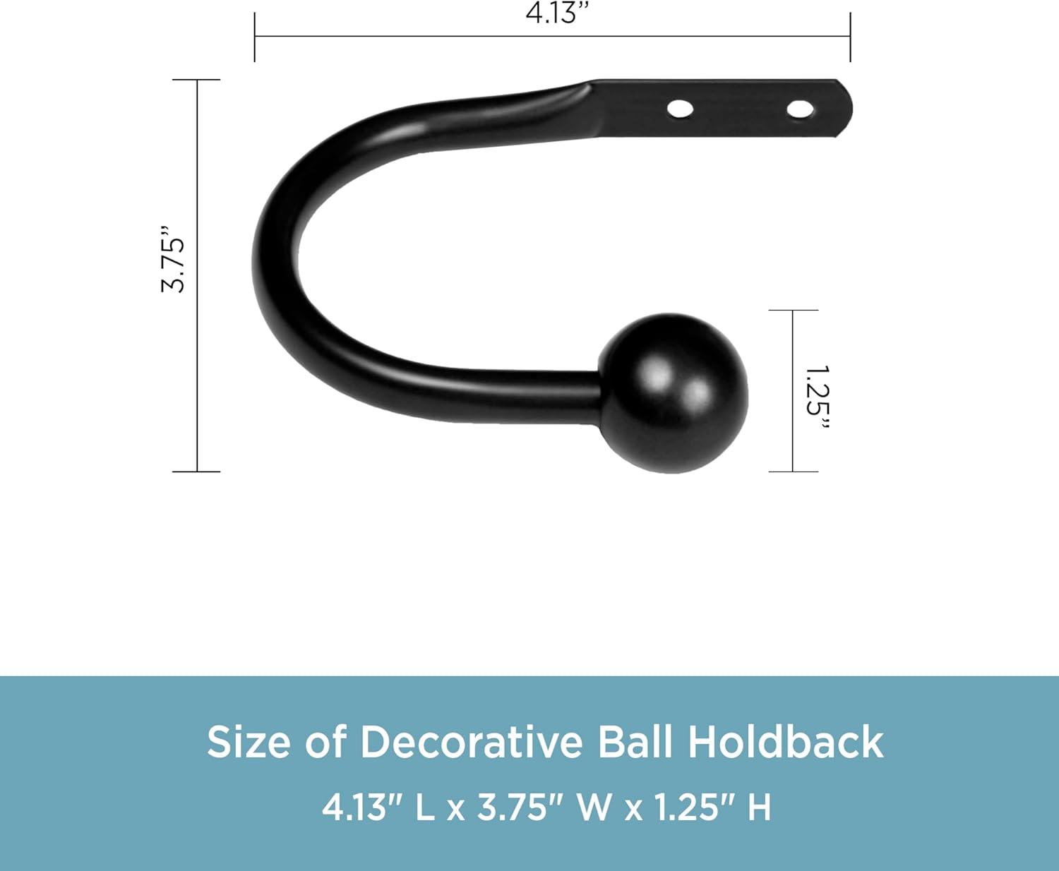 Kenney Ball Holdbacks Steel Curtain Holdback (Set of 2)