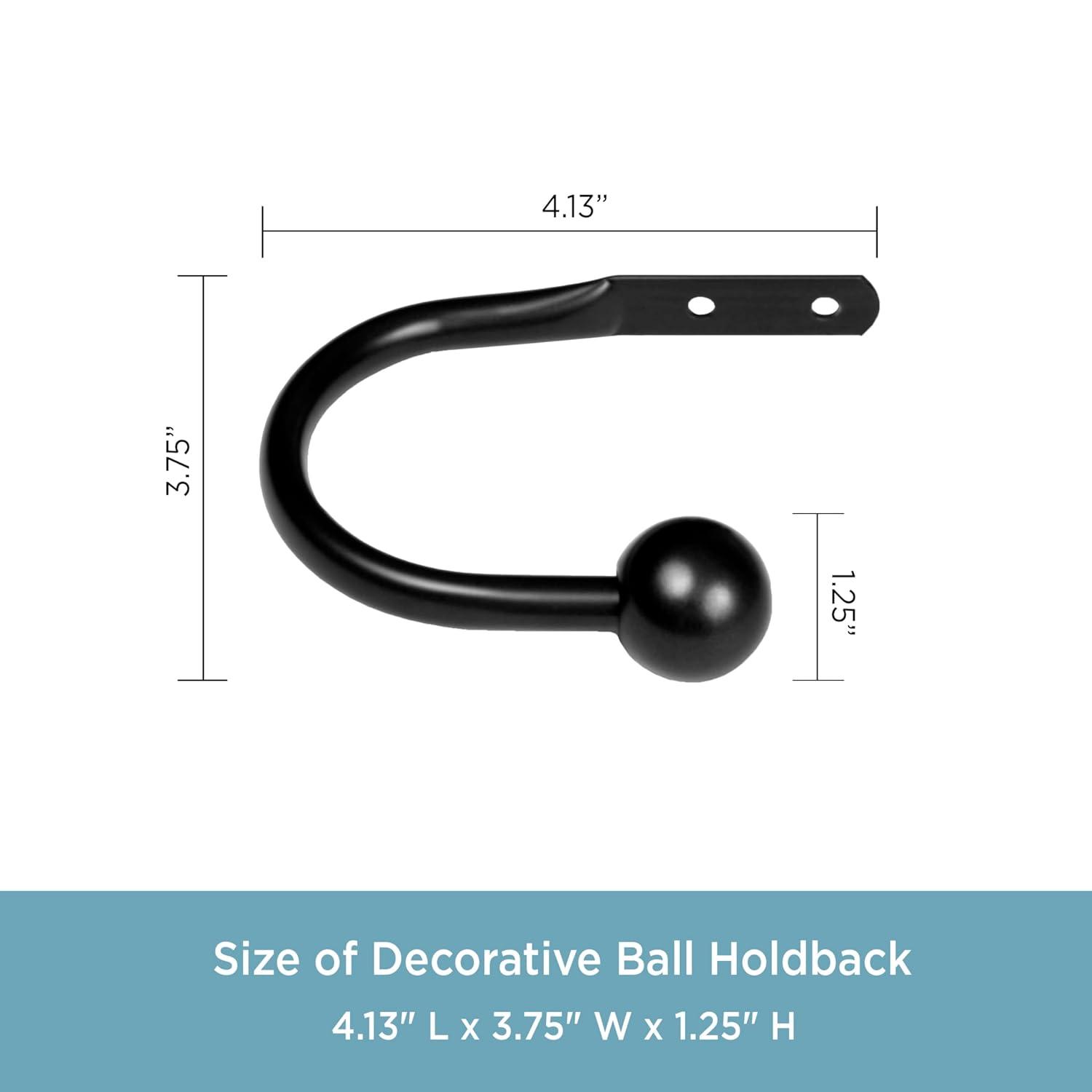 Kenney Ball Holdbacks Steel Curtain Holdback (Set of 2)