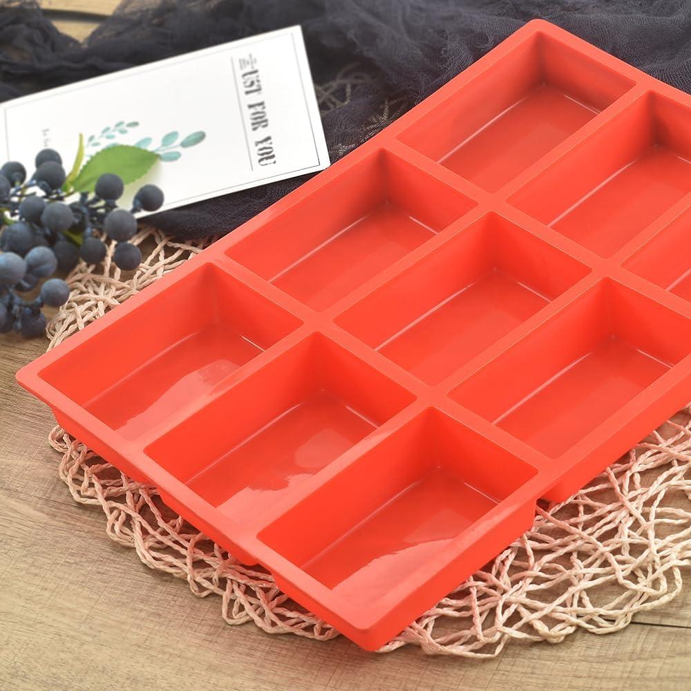 Red Silicone Non-Stick 9-Cavity Mini Loaf Pan Set