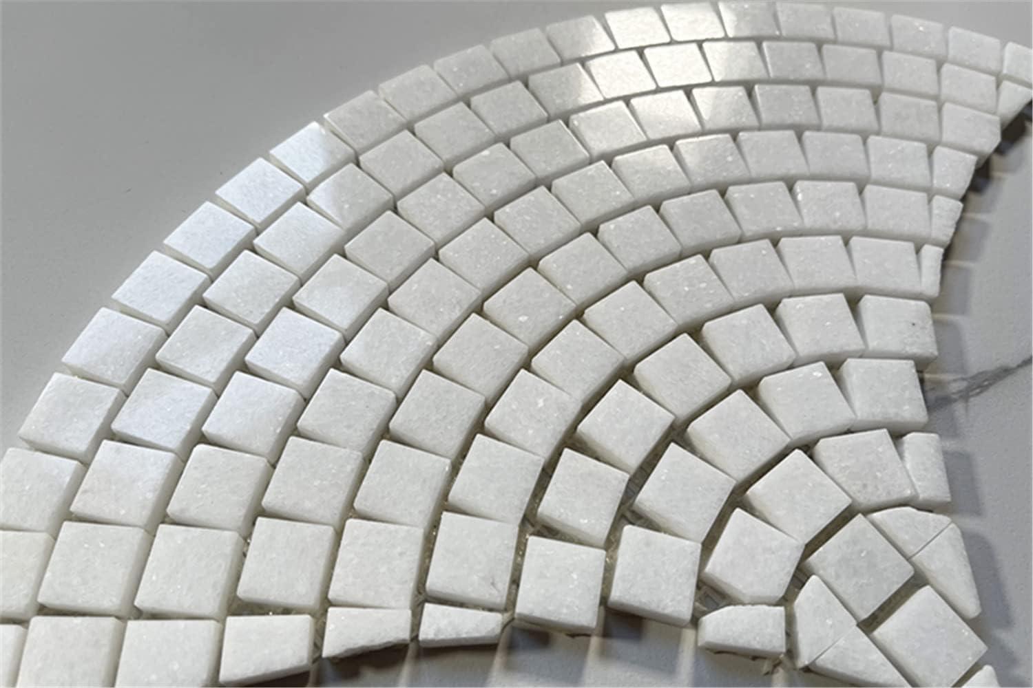 13" x 7" Marble Mosaic Sheet Subway Wall & Floor Tile