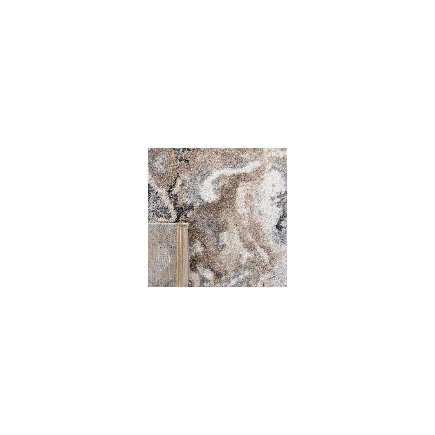 Cyrus Shag CYR121 Power Loomed Indoor Area Rug - Grey/Beige - 8'x10' - Safavieh