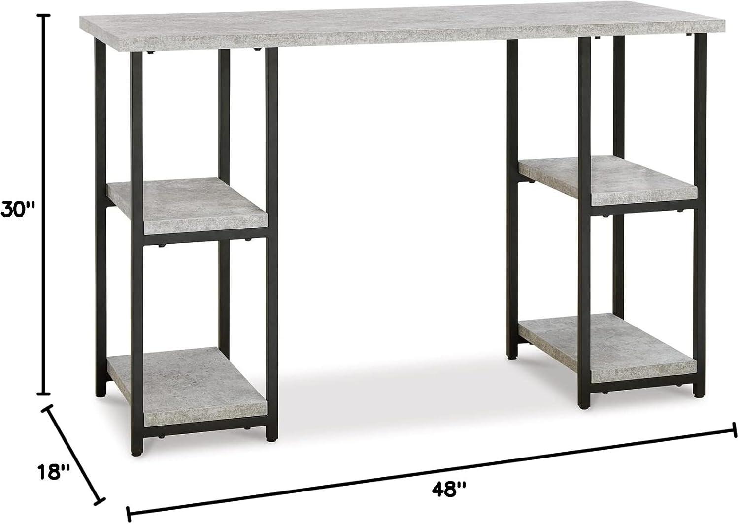 Signature Design by Ashley Contemporary Lazabon 48" Home Office Desk, Gray/Black