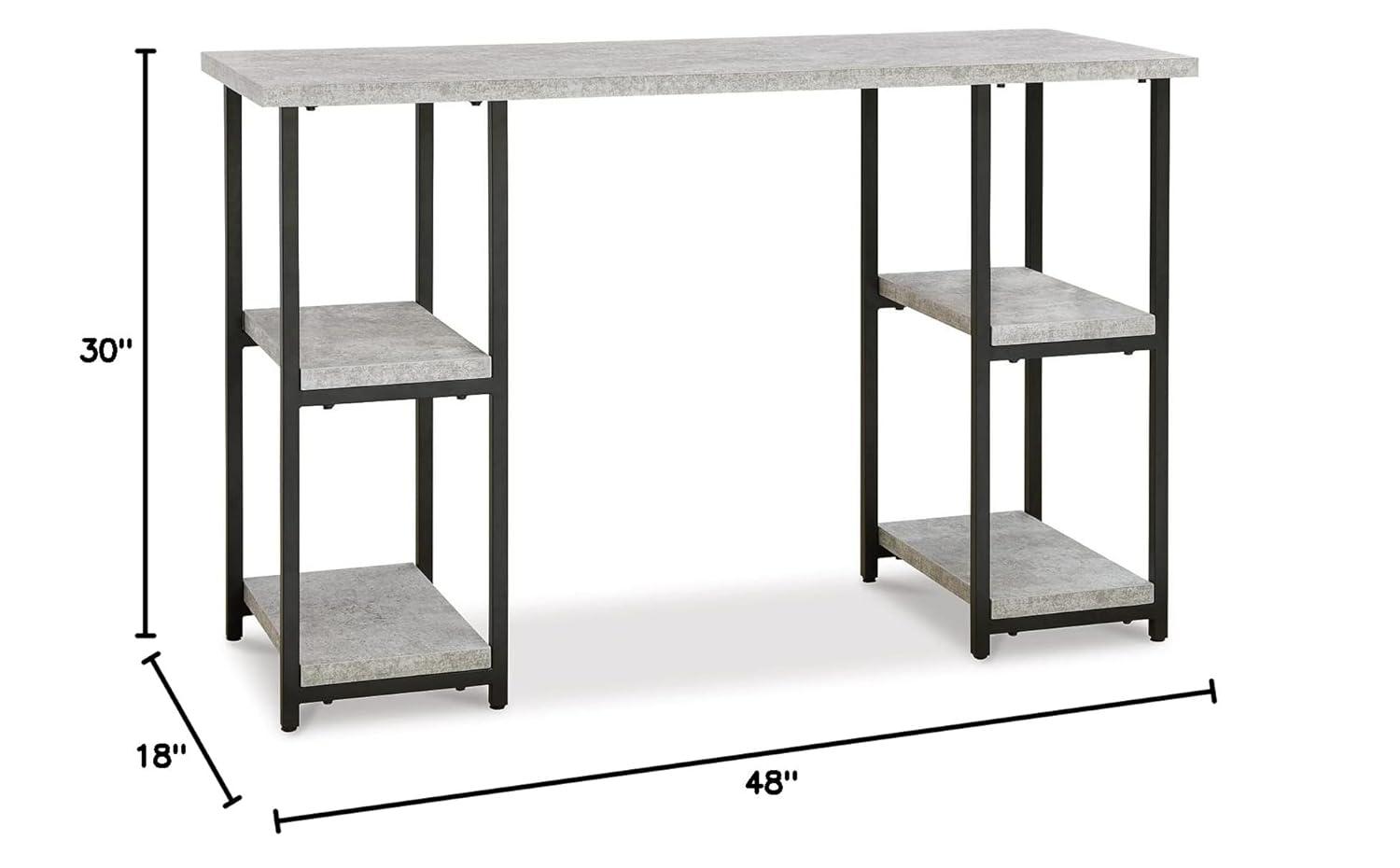 Signature Design by Ashley Contemporary Lazabon 48" Home Office Desk, Gray/Black