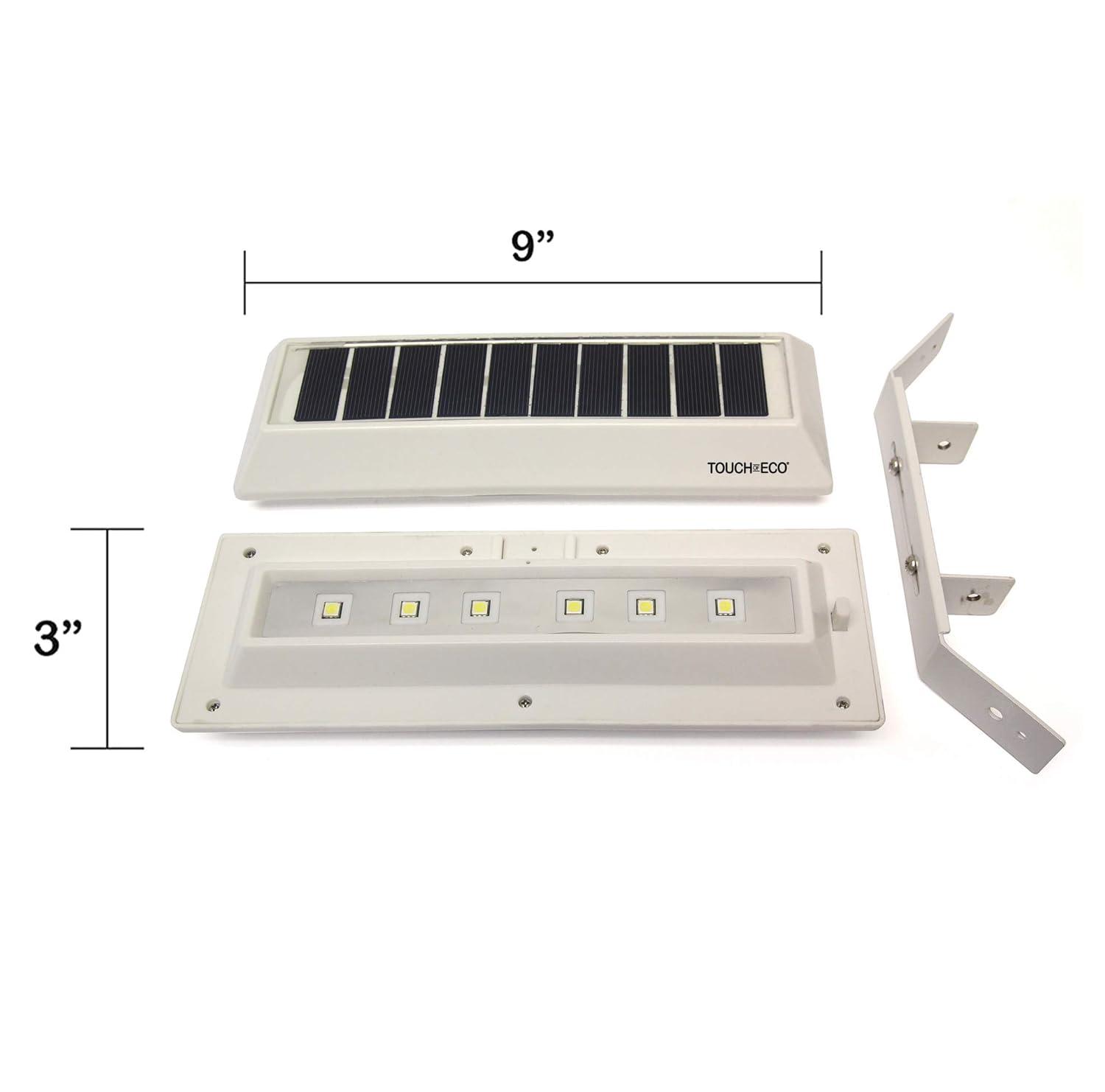 Touch of ECO LITEAGENT - Solar LED for Post & Sign Lighting - Includes Adjustable Mounting Bracket (Set of 2)