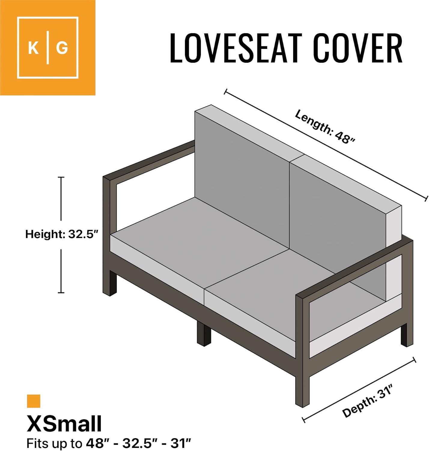 Gray Weatherproof PVC Outdoor Loveseat Cover 48" x 32.5" x 31"