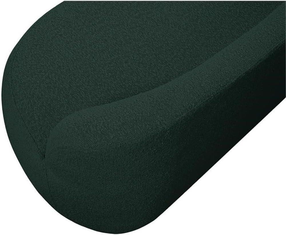 Meridian Furniture Flair Green Boucle Fabric Bench