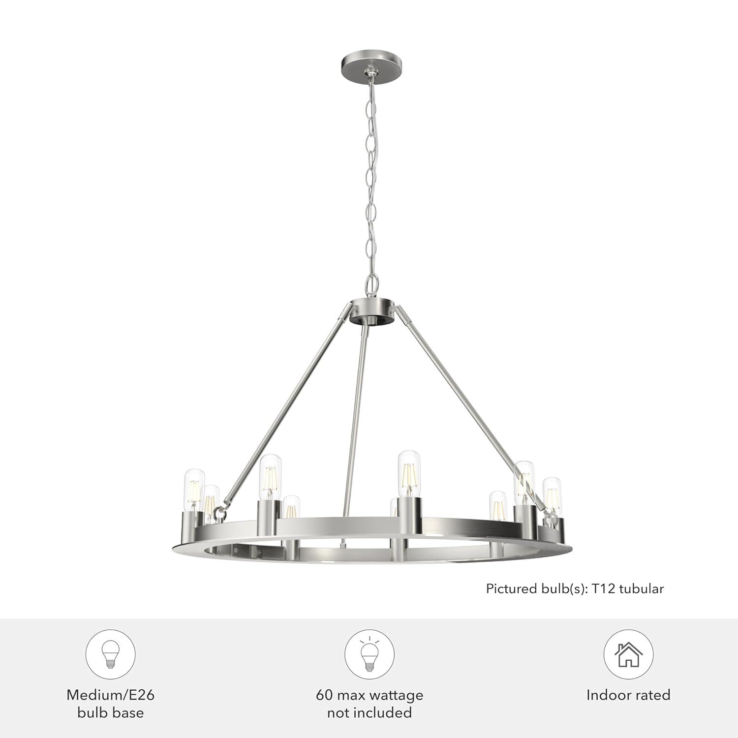 9 - Light Unique Wagon Wheel Chandelier