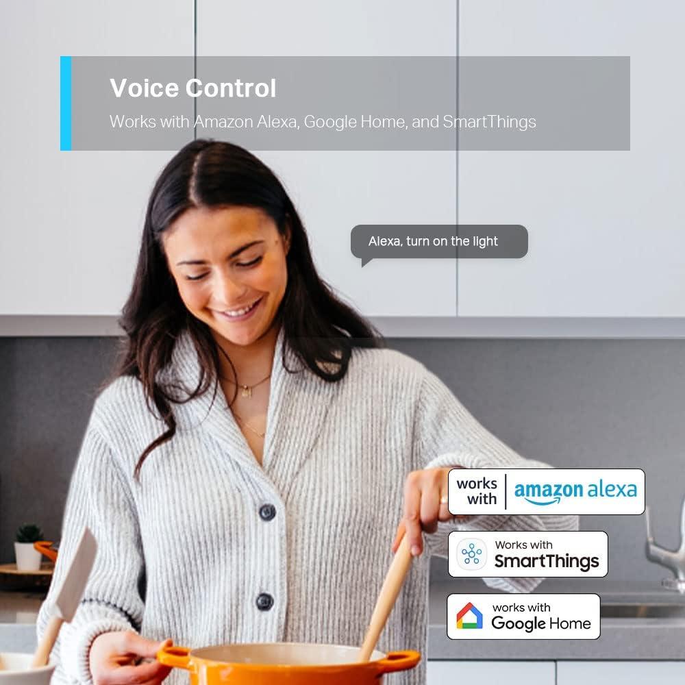 White Smart Wi-Fi Light Switch with Timer and Voice Control