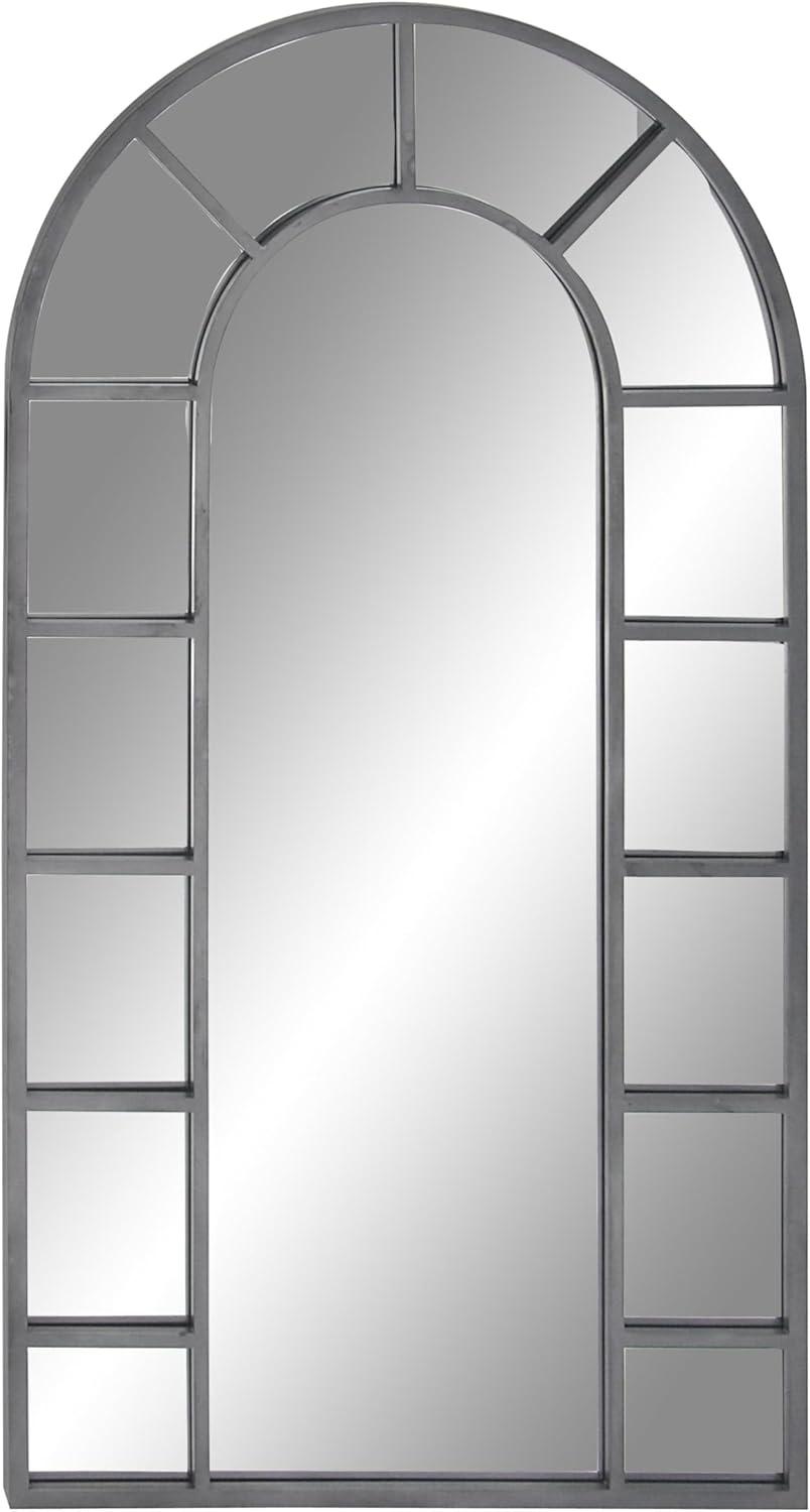 Silver Rectangular Full Length Wood Wall Mirror