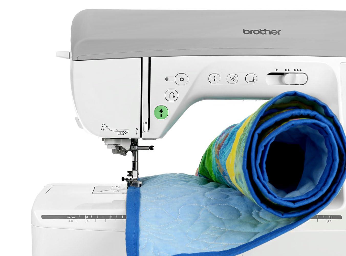 Brother NQ3550W Sewing & Embroidery Machine, 6" x 10" Field Size, 291 Stitches, Includes BES Lettering Software + Brother Magnetic SAMF180 Hoop + Mr. Vac & Mrs. Sew - Embroidery + Sewing Videos