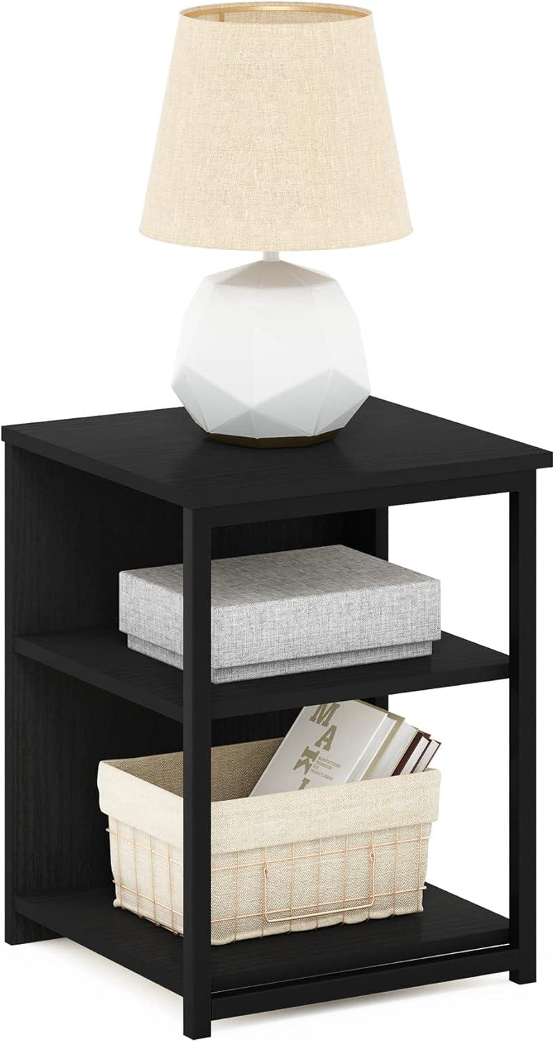 Furinno Camnus Modern Living End Table, Americano/Black