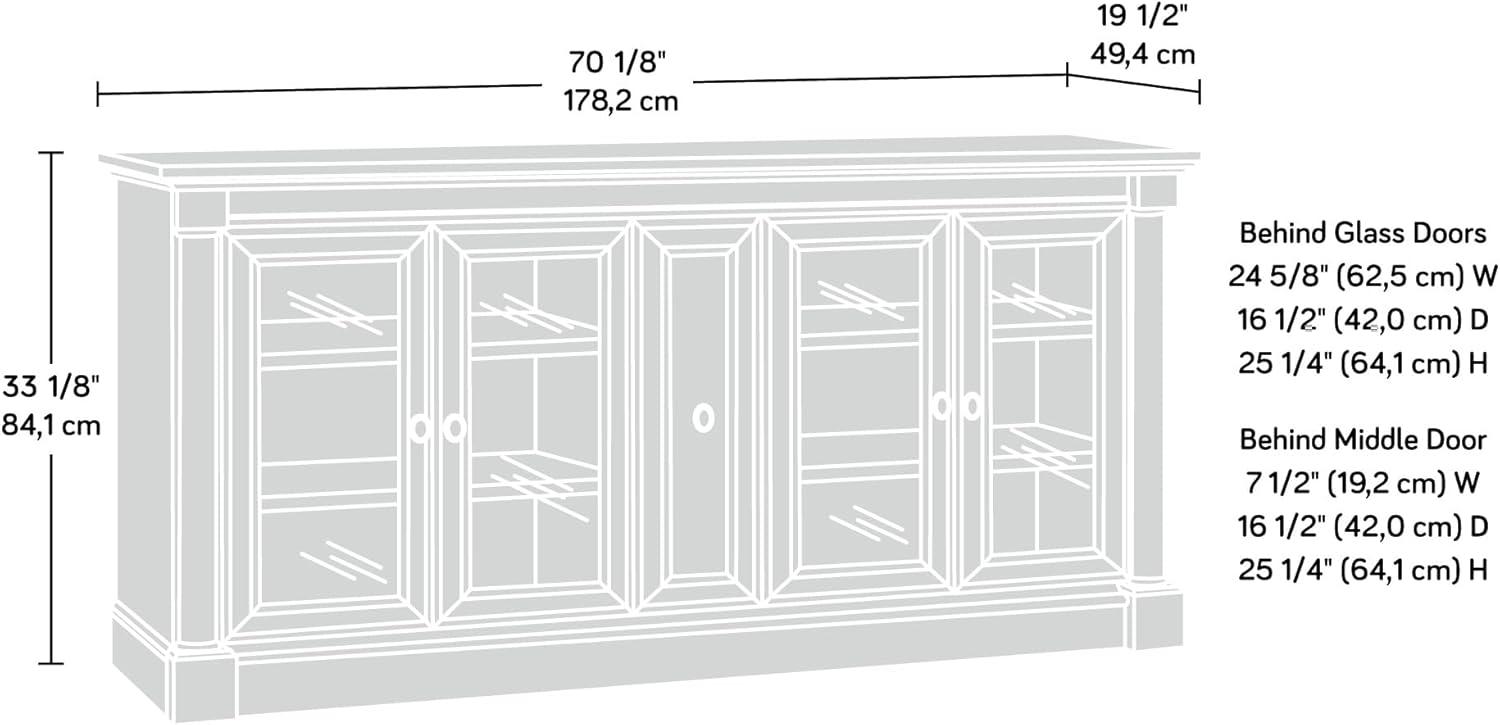 Sauder Palladia Engineered Wood Credenza in Select Cherry Finish