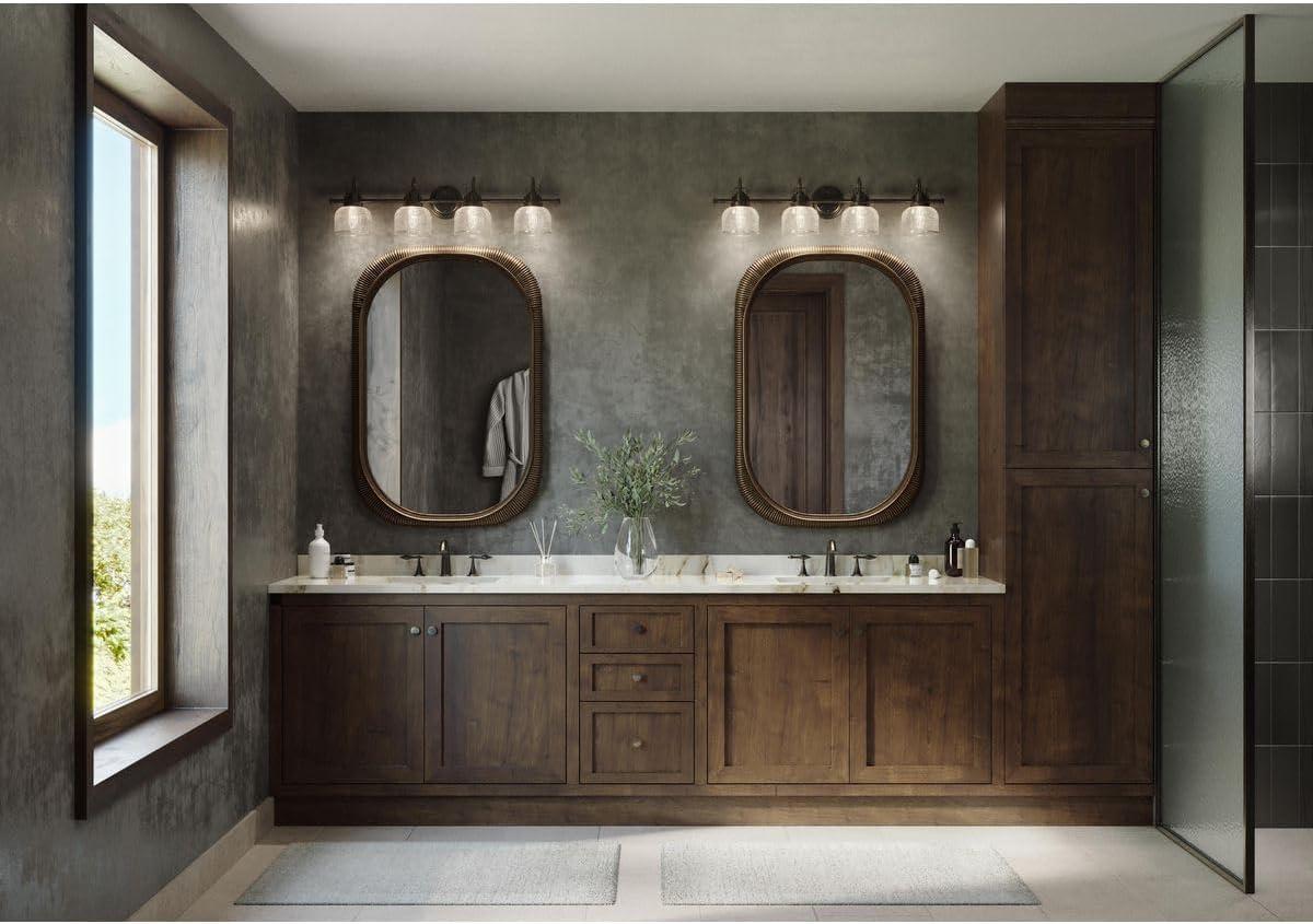 Rosser 4 Light Transparent Dimmable Vanity Light