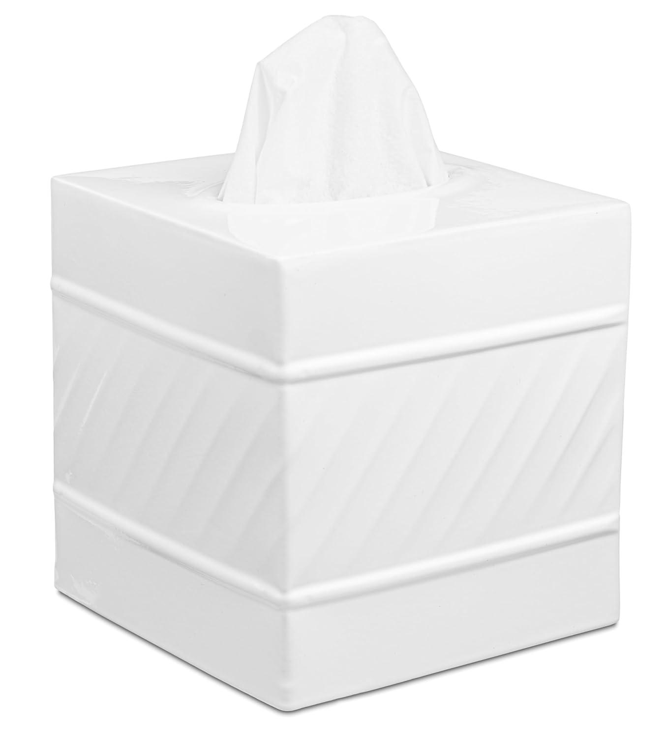 Monarch Abode Wave Embossed Metal Tissue Box Cover