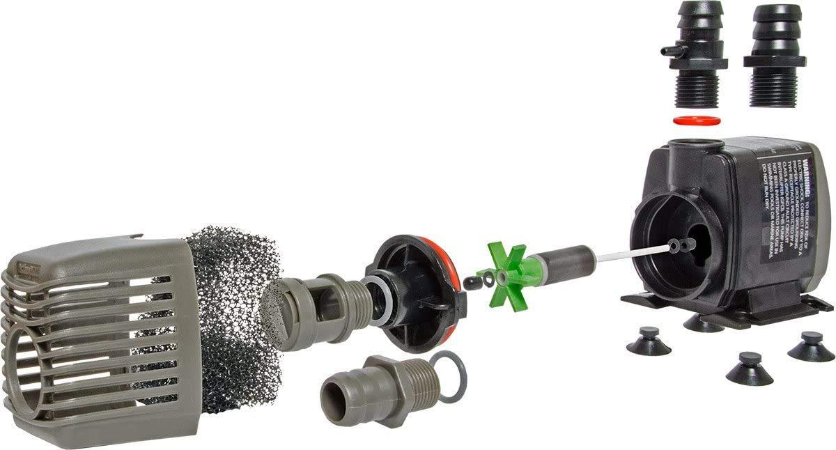 Hydrofarm Active Aqua AAPW400 24-Watt 400 GPH Submersible Indoor/Outdoor Hydroponic Aquarium Pond Water Pump with 6ft Power Cord for 40 Gal Reservoirs