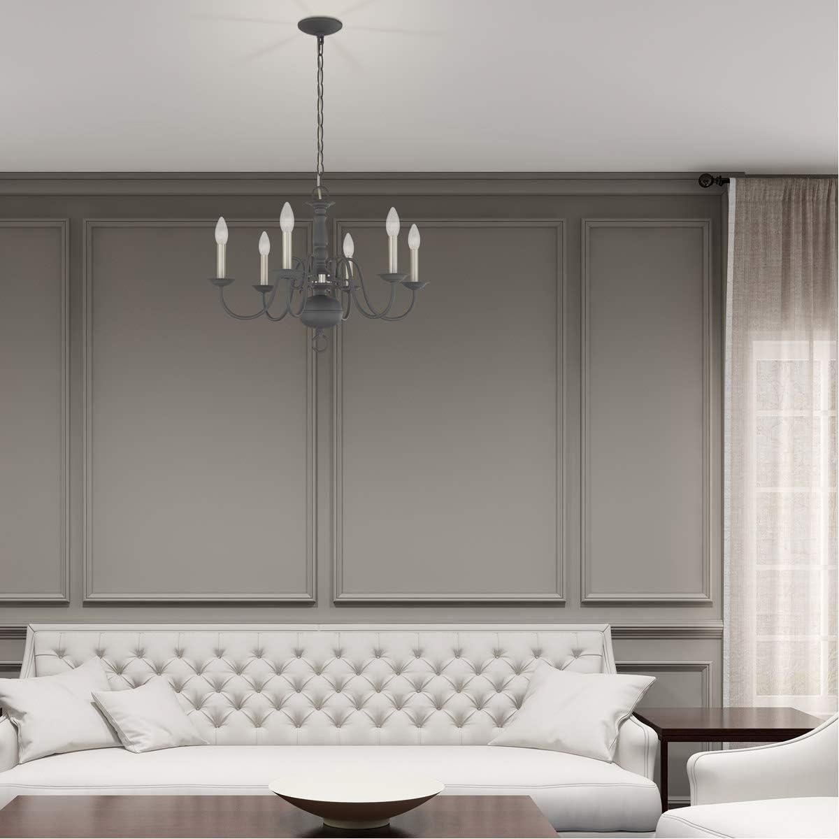 Livex Lighting Williamsburgh 6 - Light Chandelier in  Scandinavian Gray