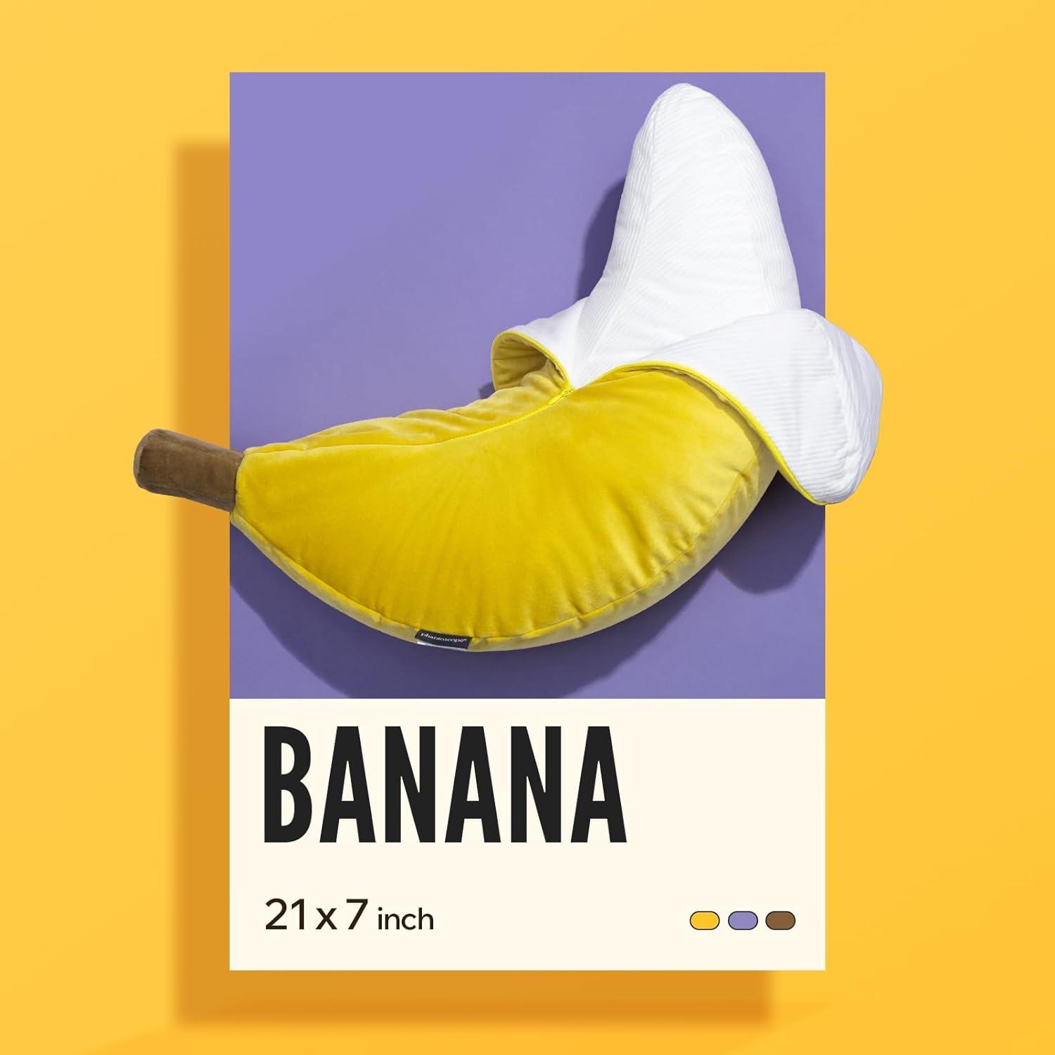 Phantoscope Fruit Shaped Pillows Series Lemon Shaped Throw Pillow, Fun Home Decor of Fruit Themed Shaped Cushions, Decorative Shaped Pillow for Couch Bed and Chair, Yellow, 10 x11.5 inches