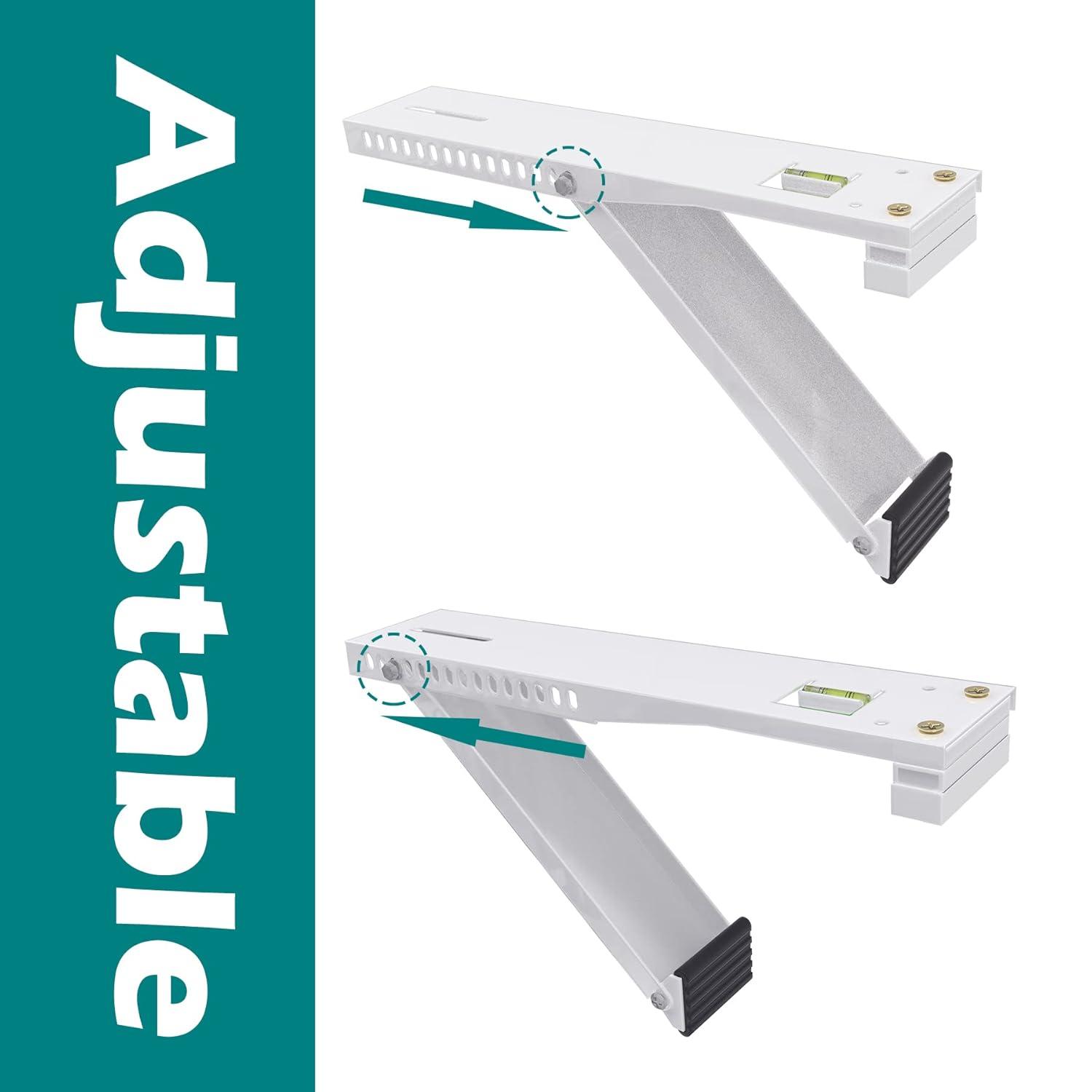 Window AC Bracket,Window Air Conditioner Support Bracket Light Duty,Sturdy Structure AC Unit Bracket,Up to 85lbs, 5,000~12,000BTU(S)