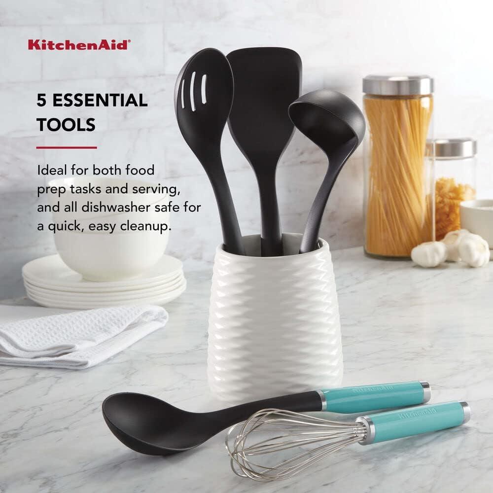 Kitchenaid 6-piece Crock with Plastic Kitchen Tool Set