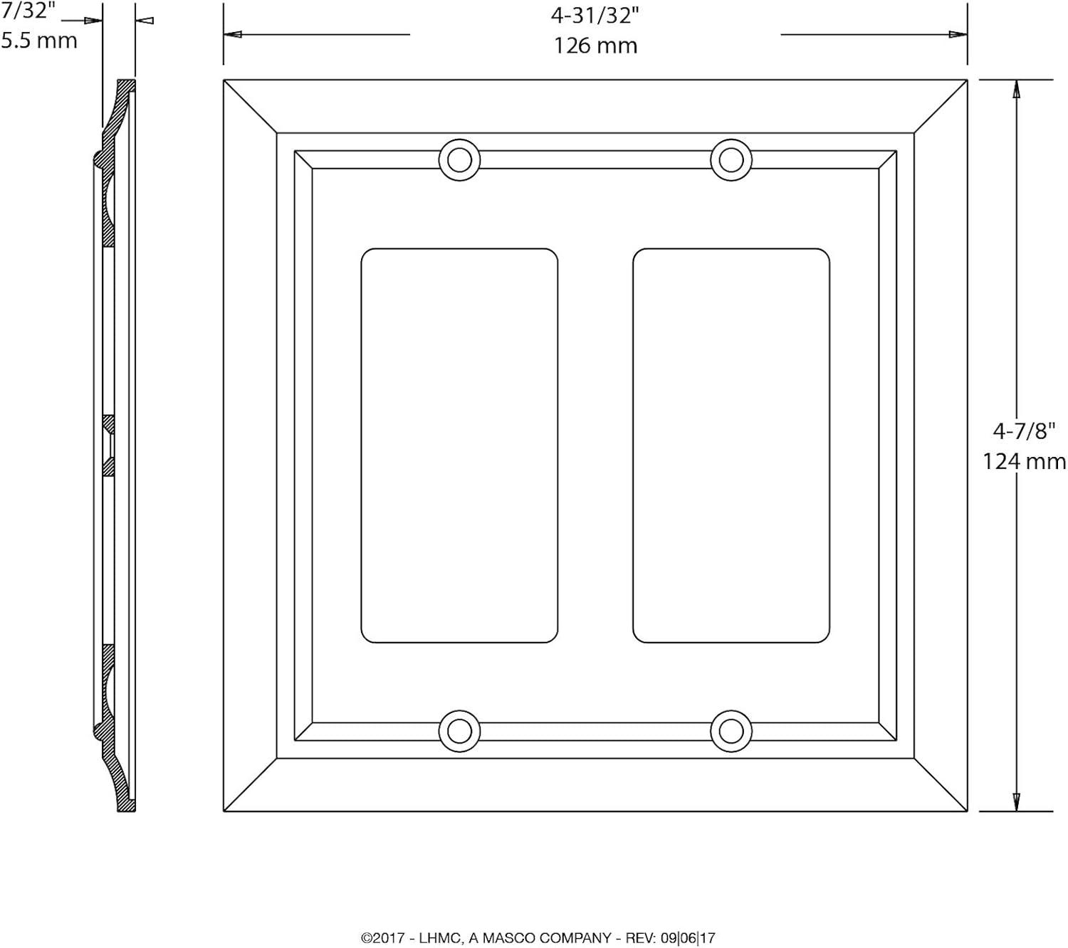 Architectural 2-Gang Rocker Wall Plate