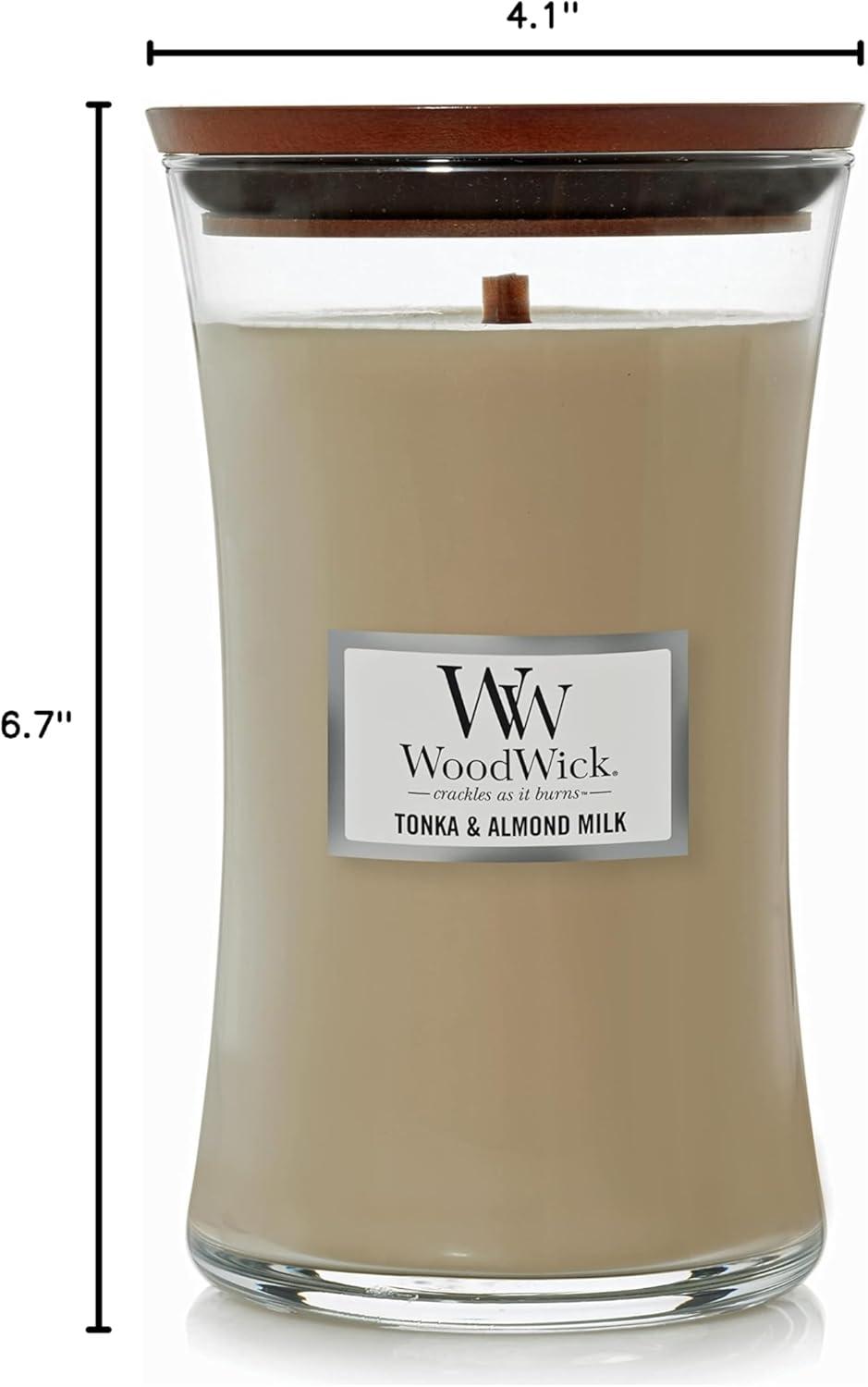 Large Hourglass Soy Candle with Tonka and Almond Milk Scent