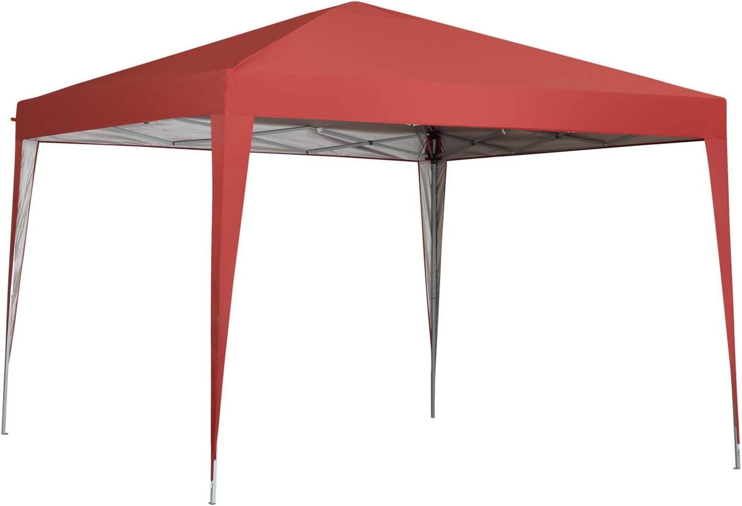 Ainfox 10 x 10 ft Pop up Canopy Tent, Instant Outdoor Canopies, Shade Tents with Carrying Bag,Red